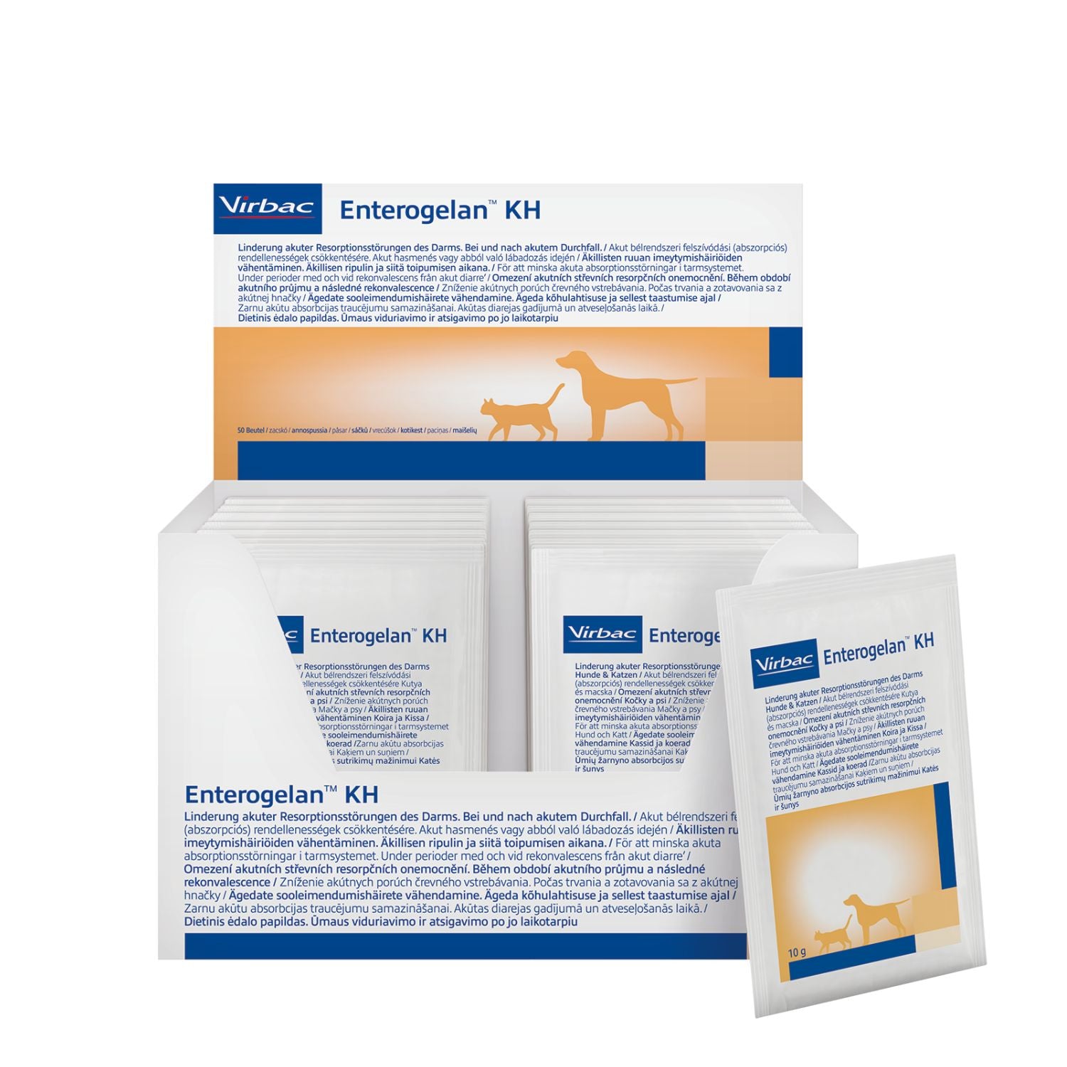 Virbac Enterogelan KH Box mit 50x10g Beutel Pulver