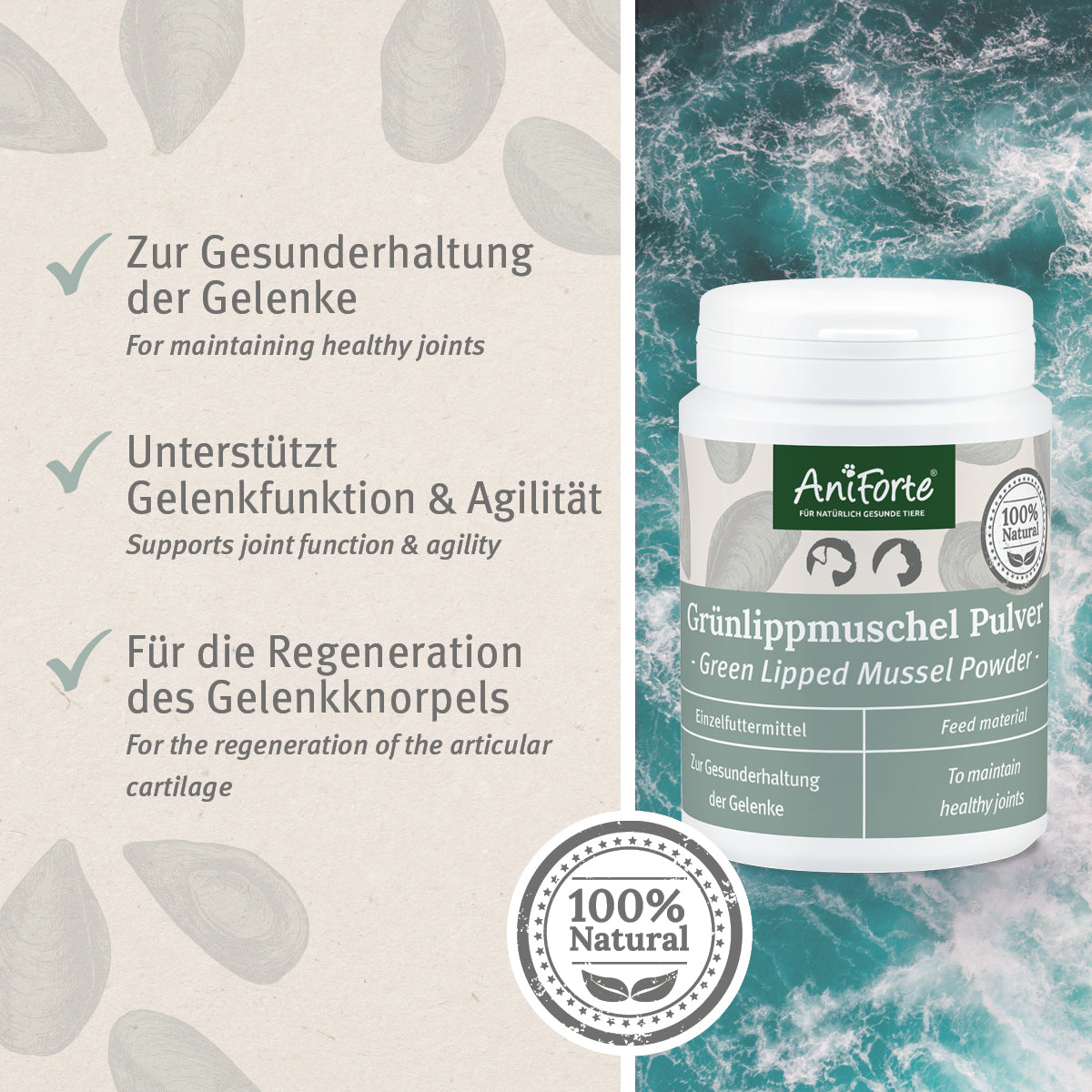AniForte Grünlippmuschel Pulver 100g