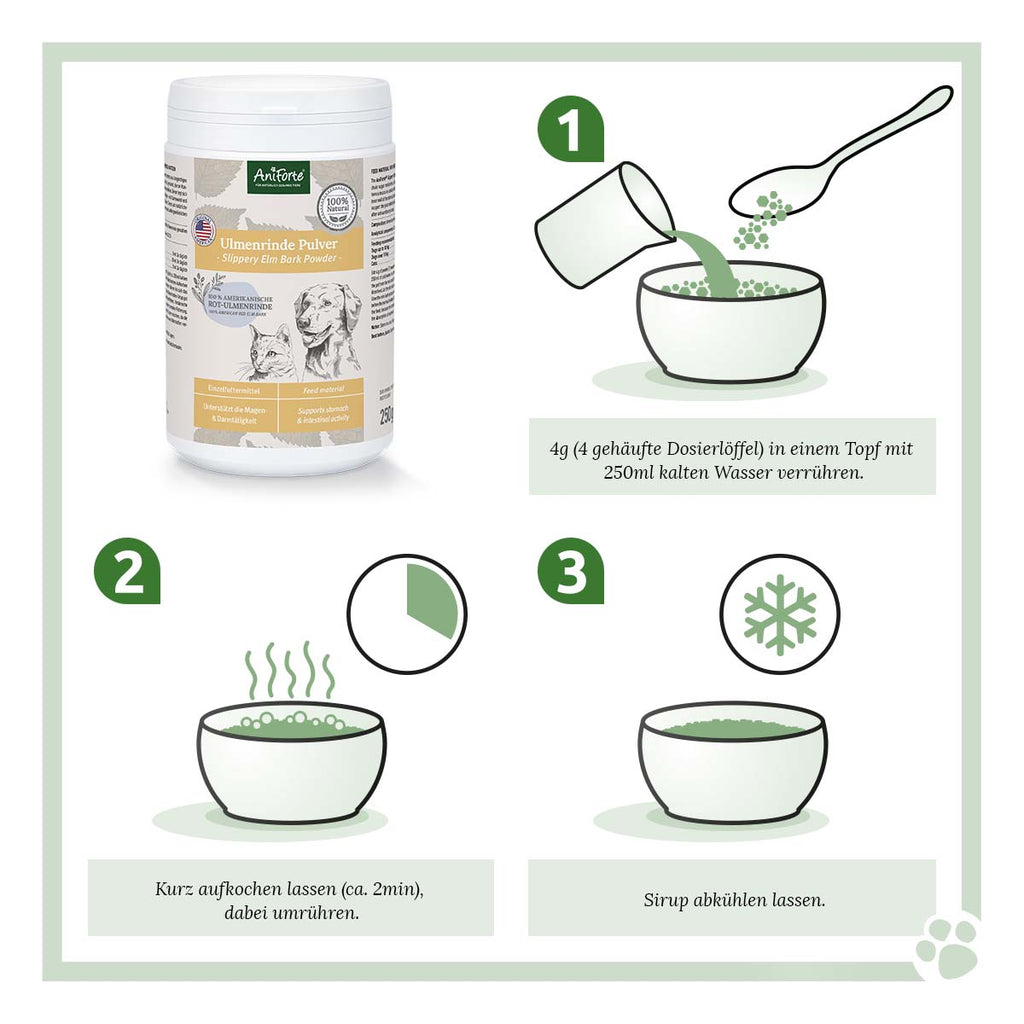 AniForte Ulmenrinde Pulver für Hund und Katze 250g