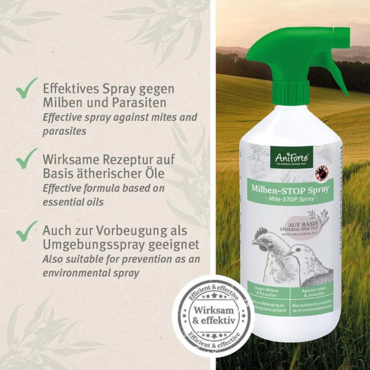 AniForte Milben-STOP Spray für Hühner 500ml