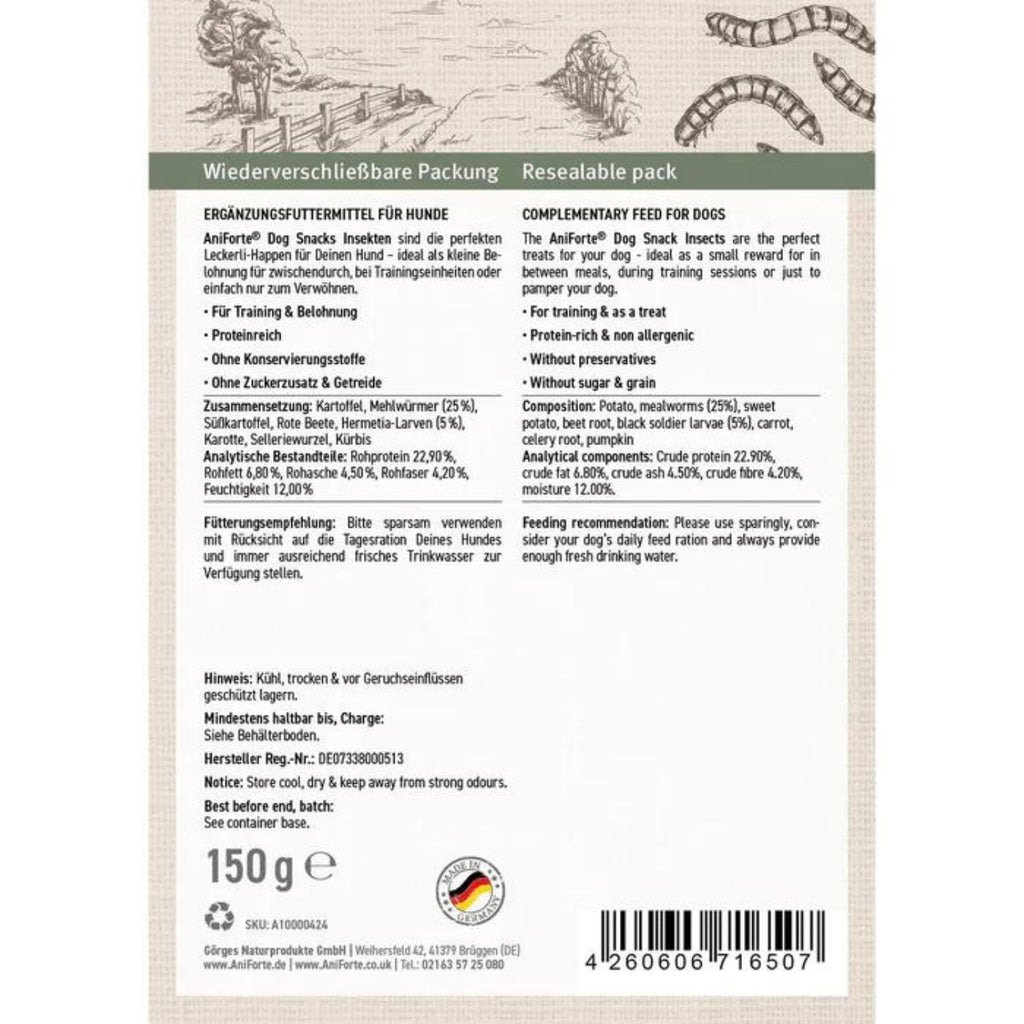 AniForte Dog Snacks Insekten 150g