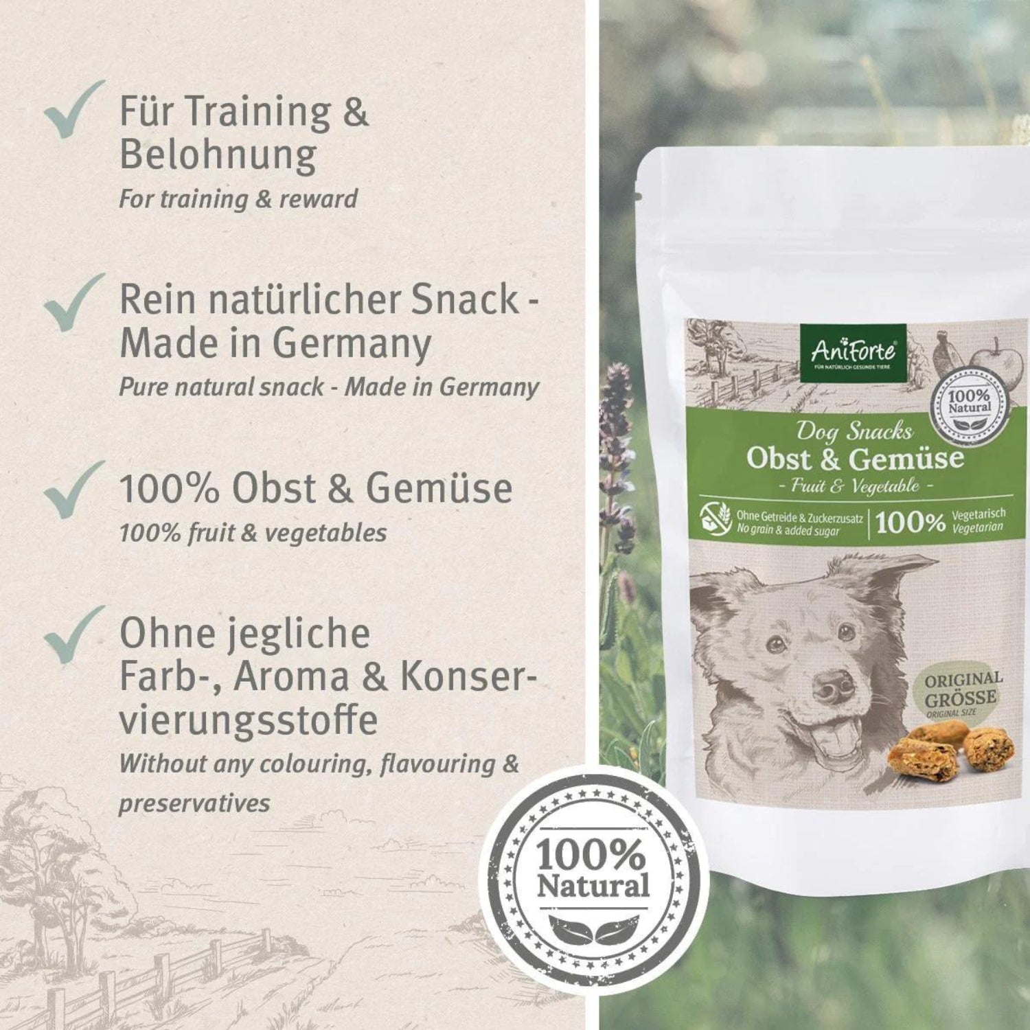 AniForte Dog Snacks Obst & Gemüse 150g