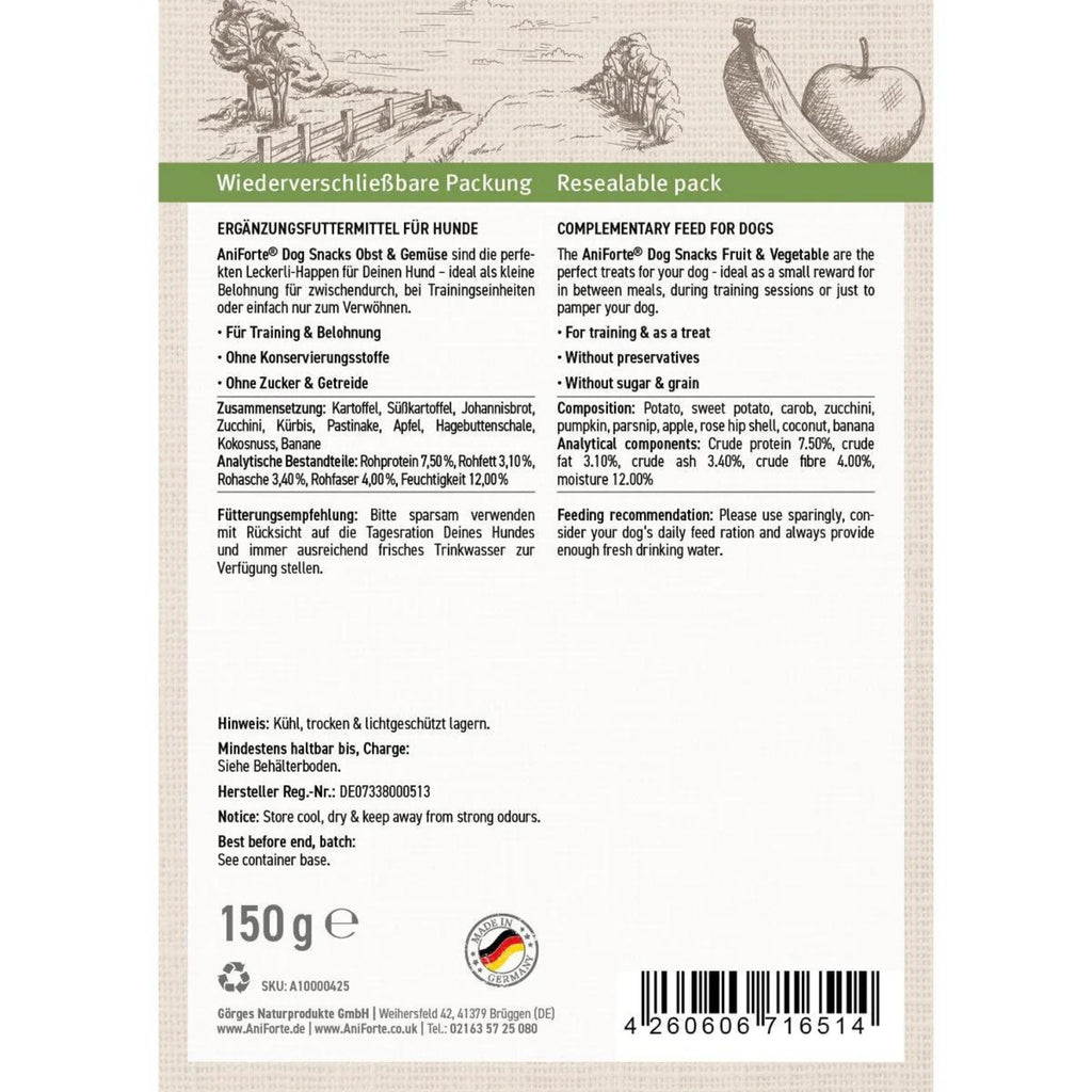 AniForte Dog Snacks Obst & Gemüse 150g