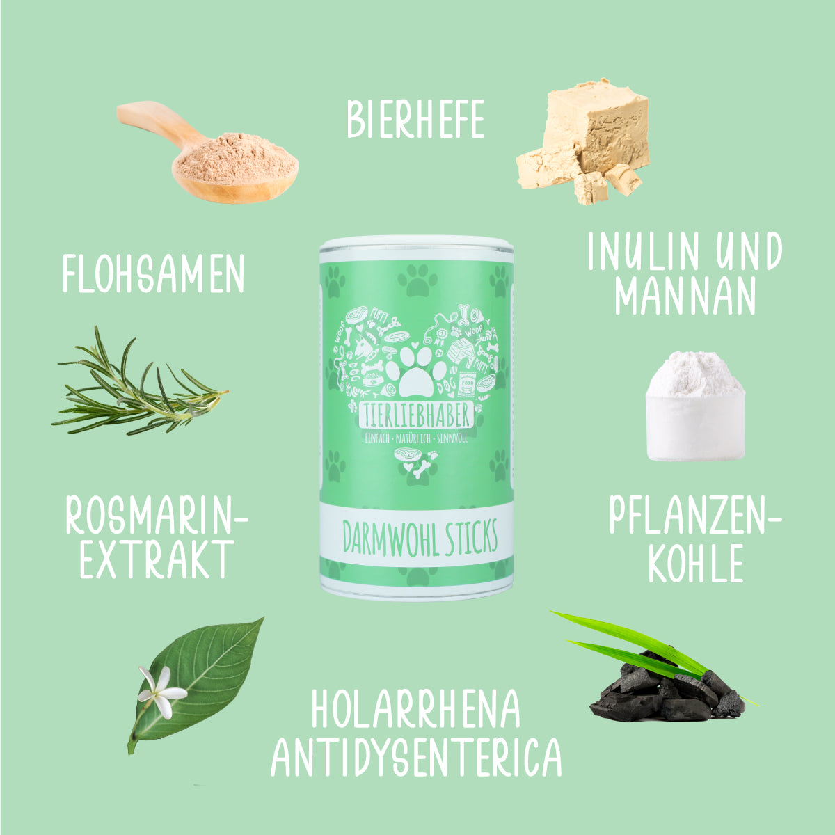 Tierliebhaber Darmwohl Sticks für Hunde 14 Stück