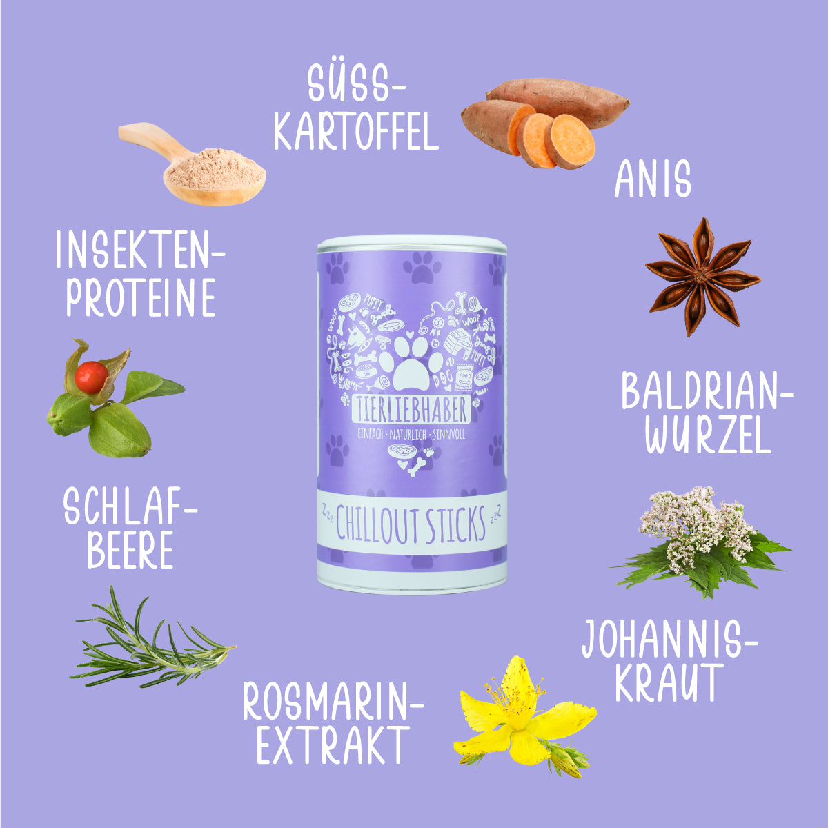 Tierliebhaber Chillout Sticks für Hunde 14 Stück