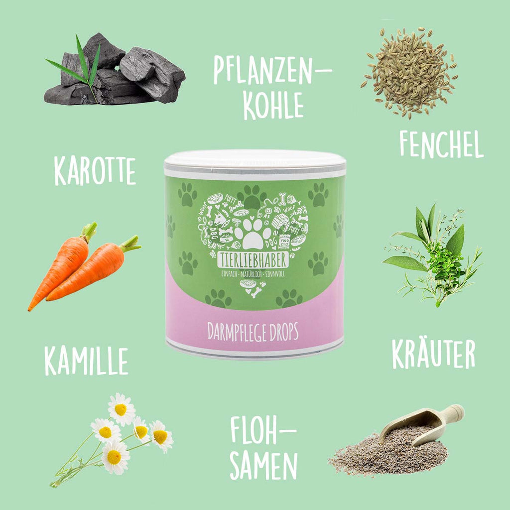 Tierliebhaber Darmpflege Drops für Hunde 350 g MHD 31.03.2026