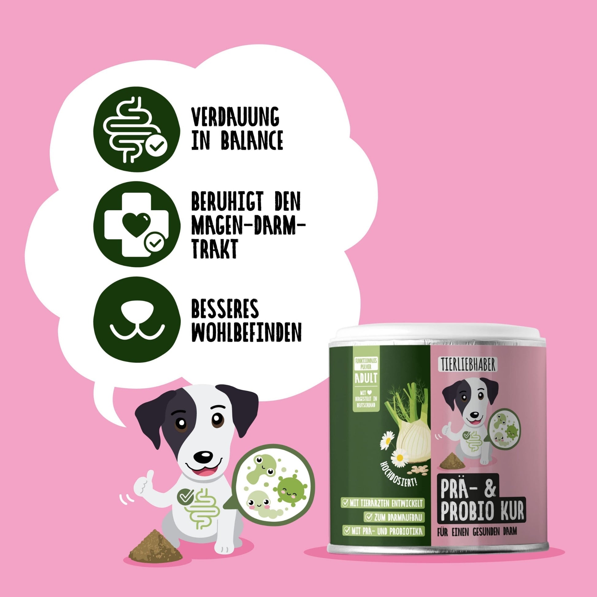 Tierliebhaber Prä & Probio Kur für Hunde 75g MHD 30.06.2026