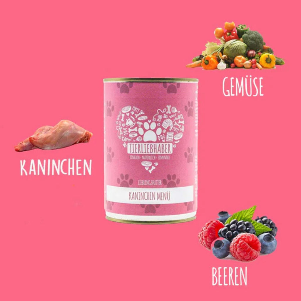 Tierliebhaber Kaninchen Menue für Hunde 400 g