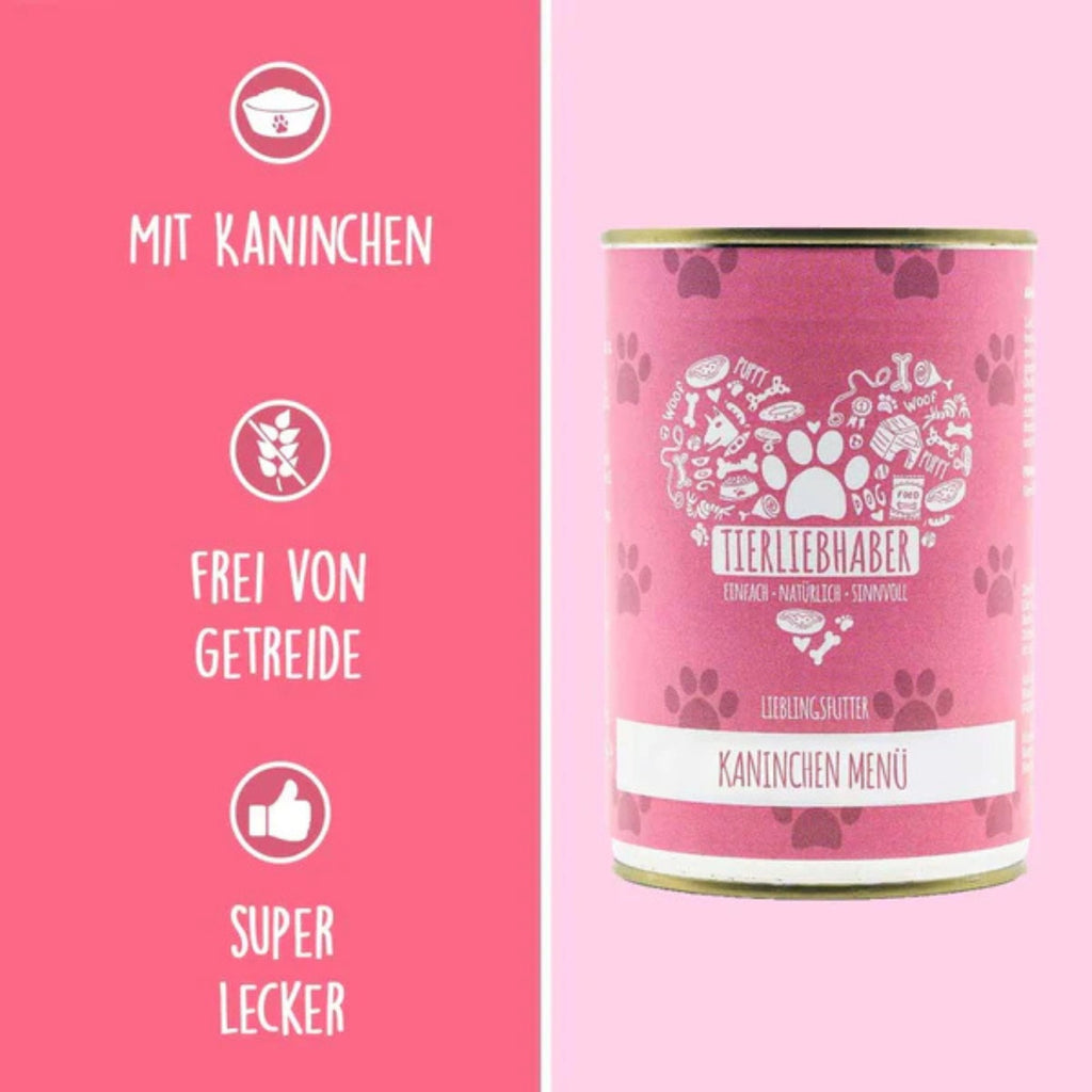 Tierliebhaber Kaninchen Menue für Hunde 400 g