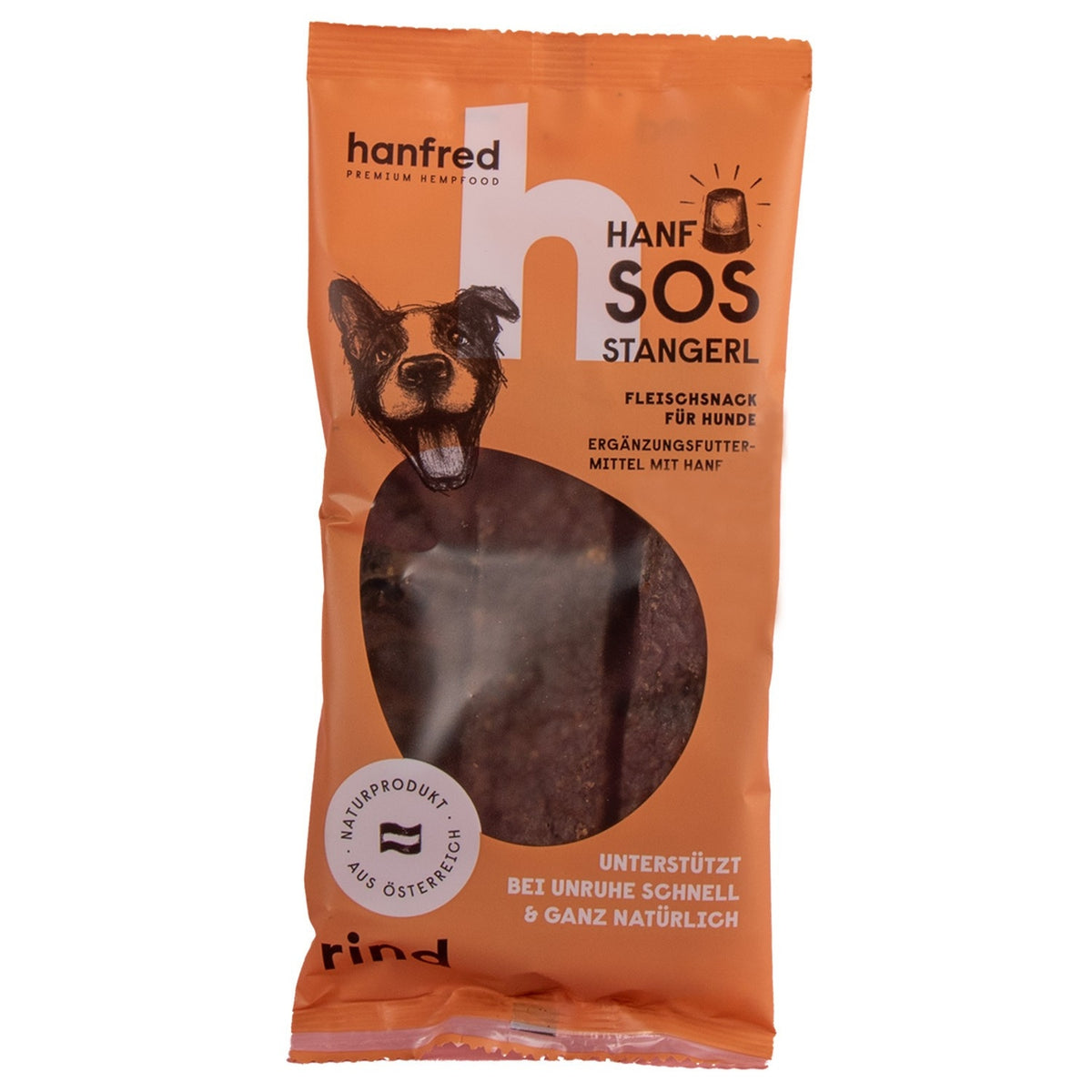 Hanfred SOS Stangerl Rind für Hunde 65g