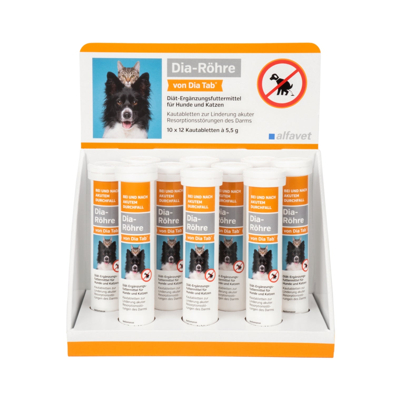 Alfavet Dia-Röhre Display 10x12 à 5,5g für Hunde
