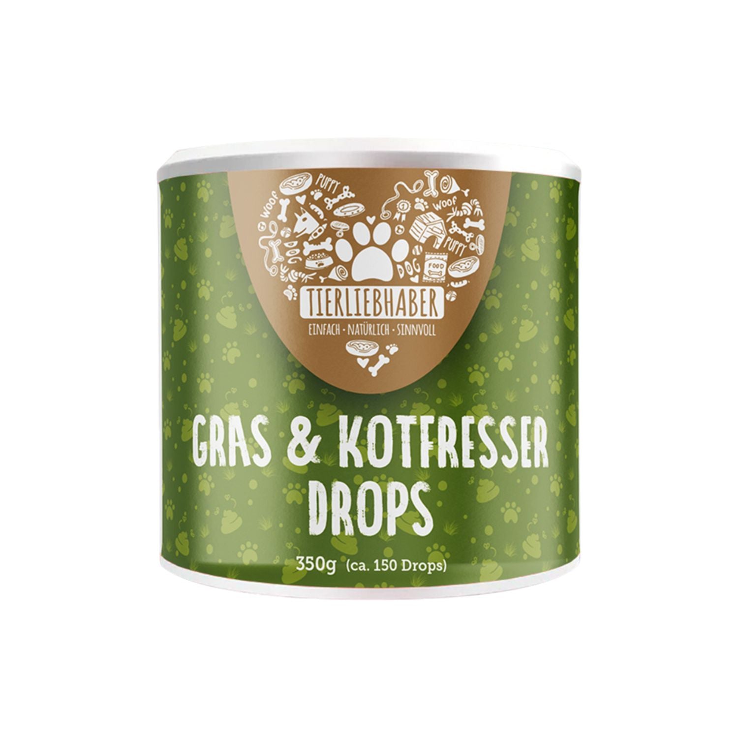 Tierliebhaber Gras & Kotfresser Drops für Hunde 350g