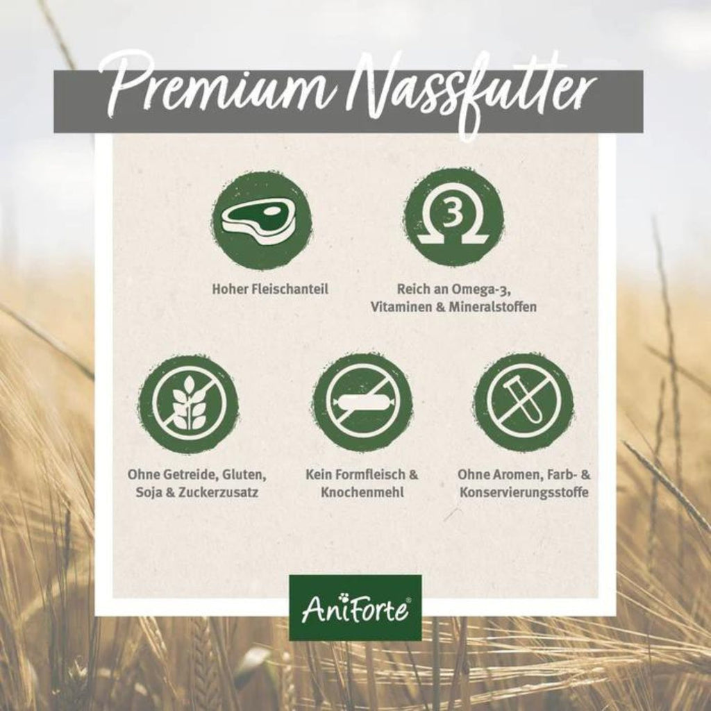 AniForte Nassfutter CountryBeef für Hund 6 x 800g