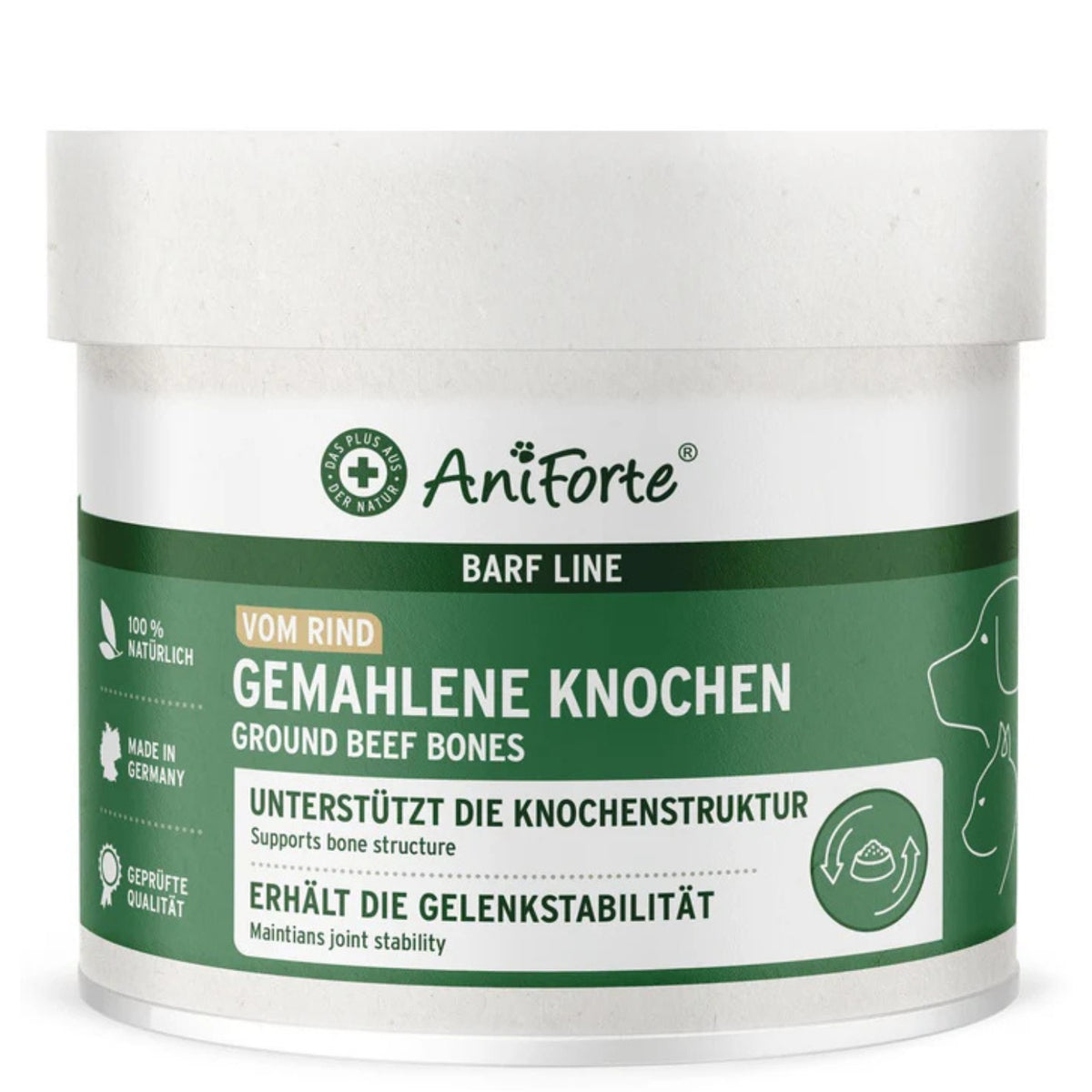 AniForte BARF-Line Gemahlene Knochen für Hund und Katze 500g MHD 30.10.2026