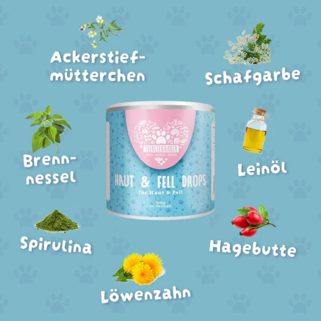 Tierliebhaber Haut und Fell Drops 350g MHD 01.10.2026