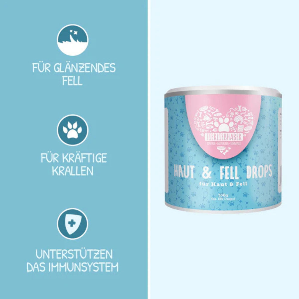 Tierliebhaber Haut und Fell Drops 350g MHD 01.10.2026
