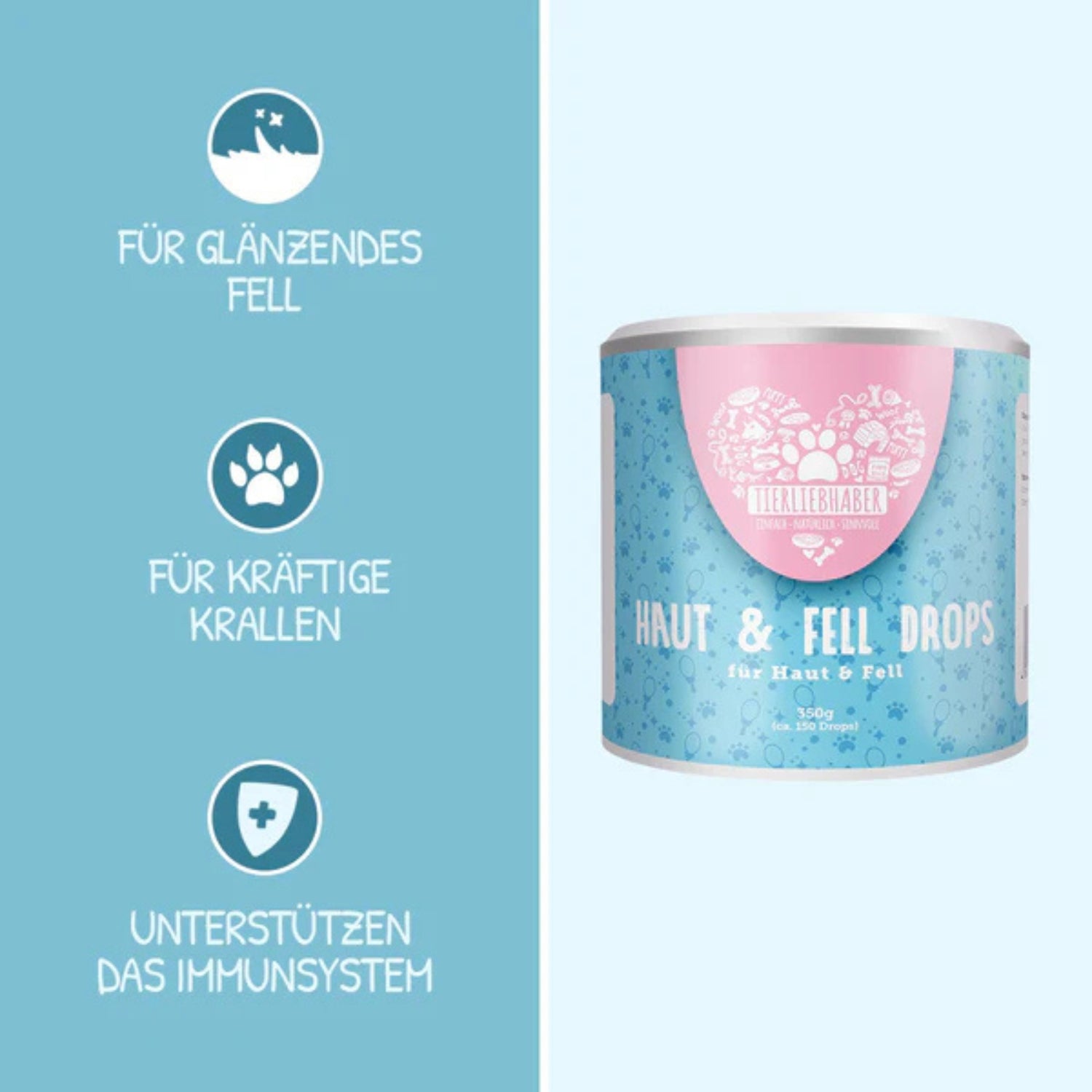 Tierliebhaber Haut und Fell Drops 350g