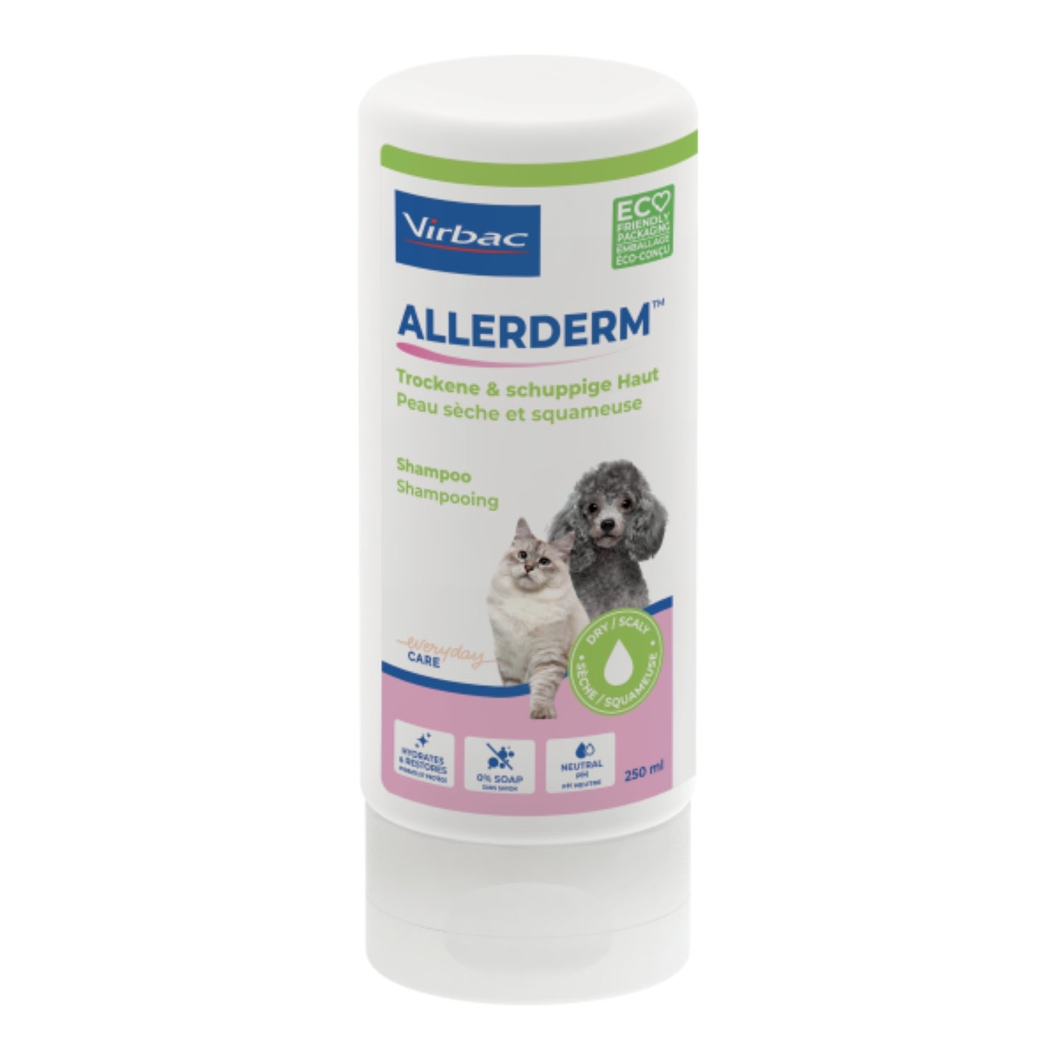 Allerderm Shampoo für trockene und schuppige Tierhaut 250ml