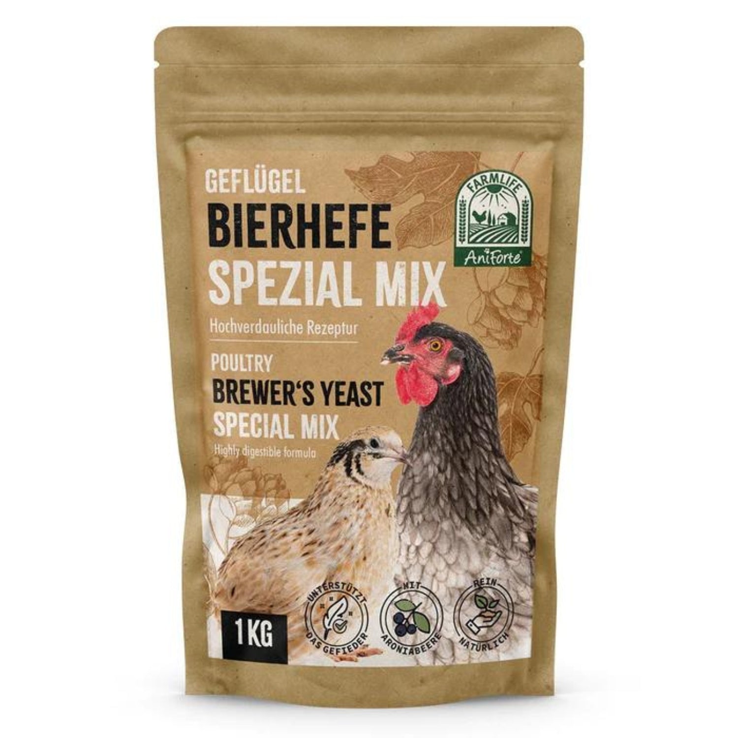 AniForte FarmLife Geflügel Bierhefe Spezial-Mix 1000g MHD 30.07.2026