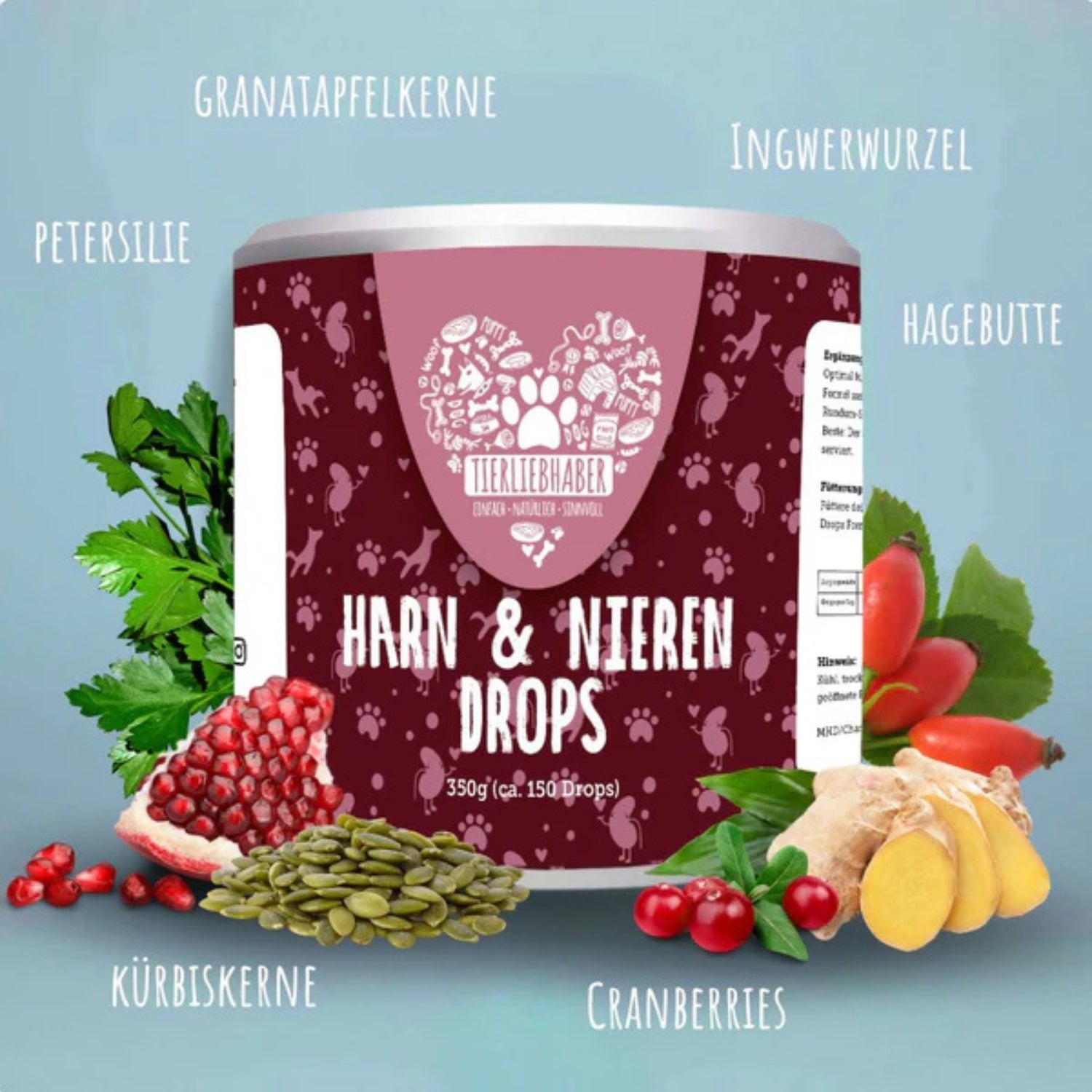 Tierliebhaber Harn & Nieren Drops für Hunde 350 g