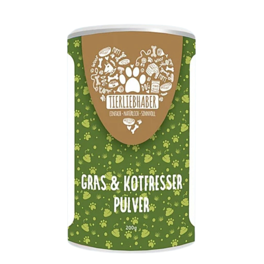 Tierliebhaber Gras & Kotfresser Pulver für Hunde 200g
