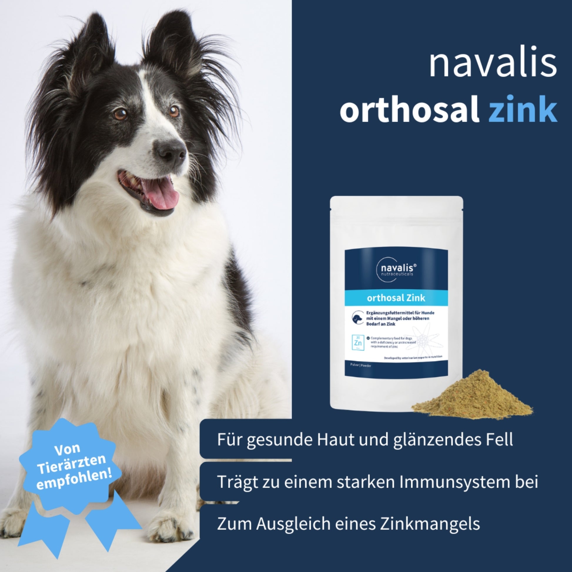 navalis orthosal Zink dog Pulver für Hunde 150g