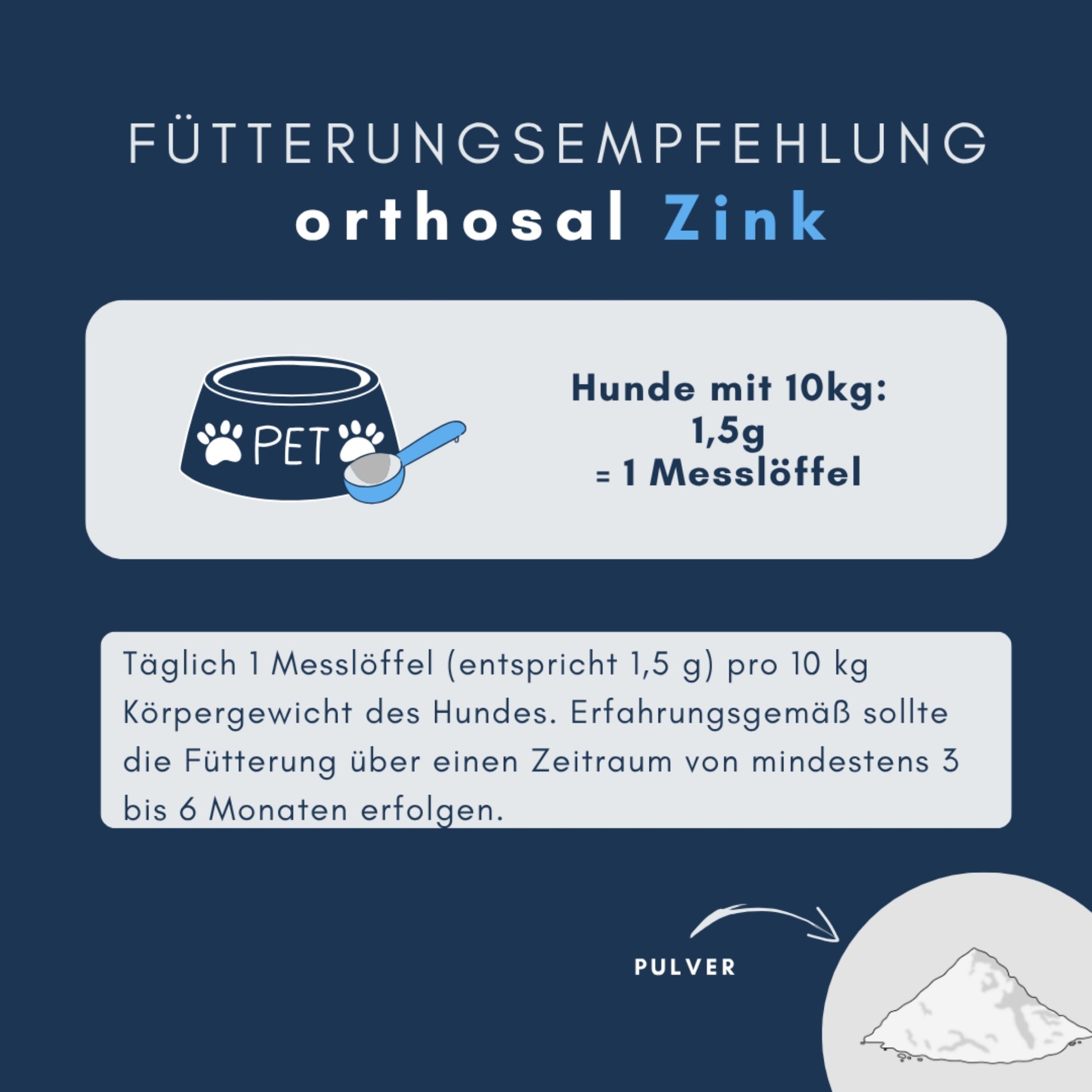 navalis orthosal Zink dog Pulver für Hunde 150g