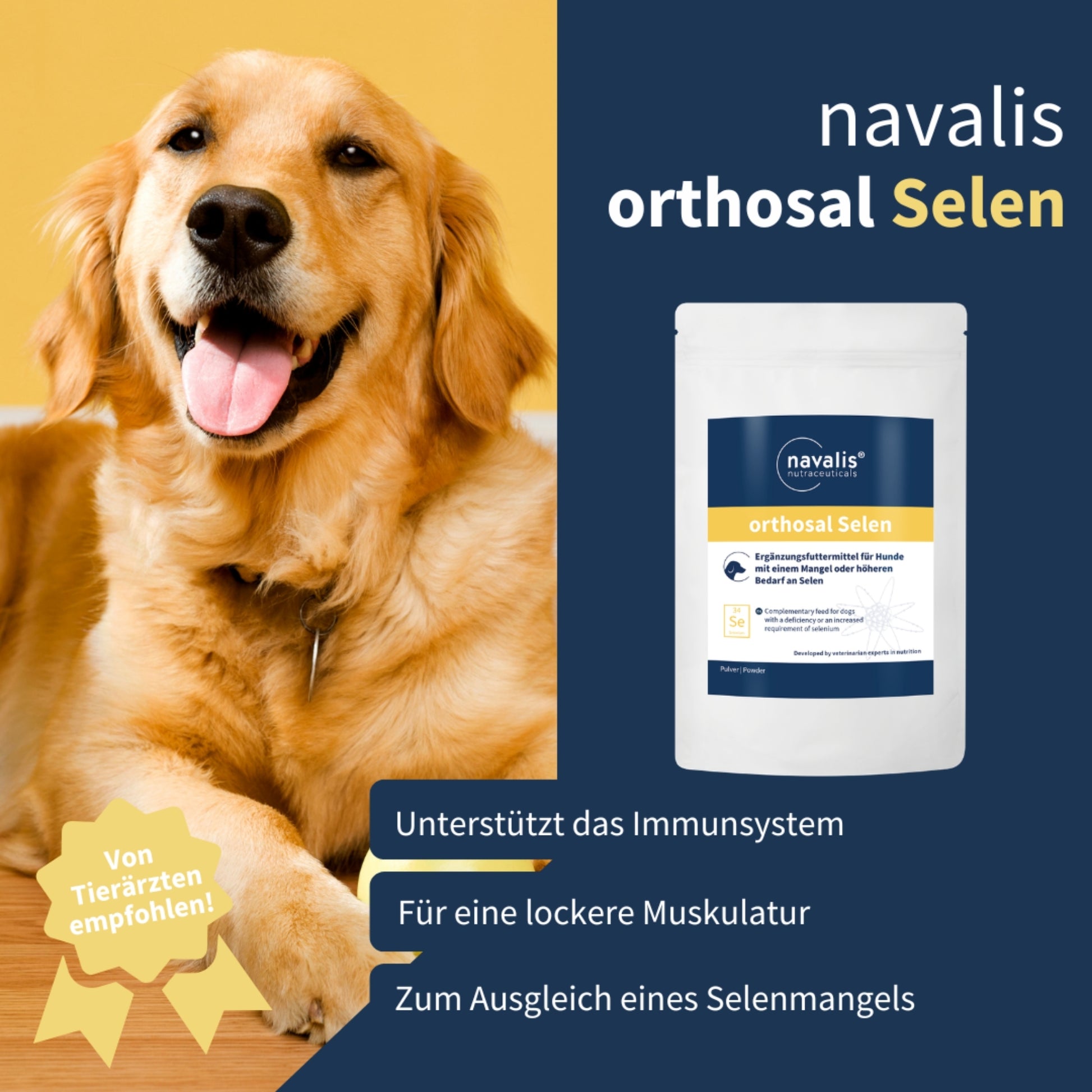 navalis orthosal Selen dog Pulver für Hunde 150g