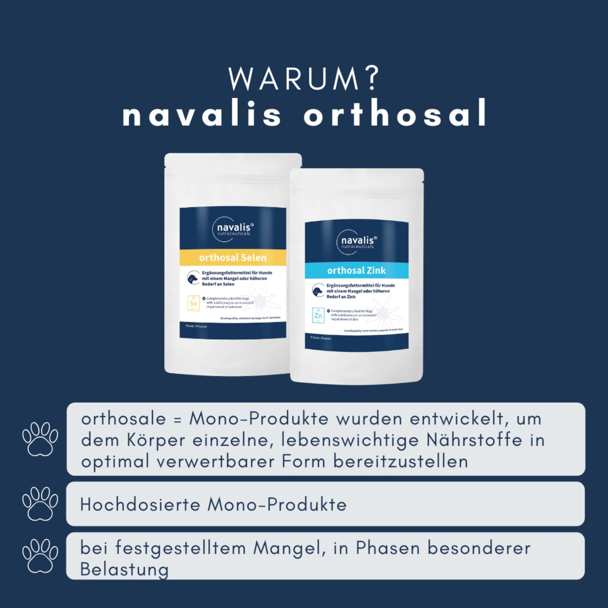 navalis orthosal Selen dog Pulver für Hunde 150g