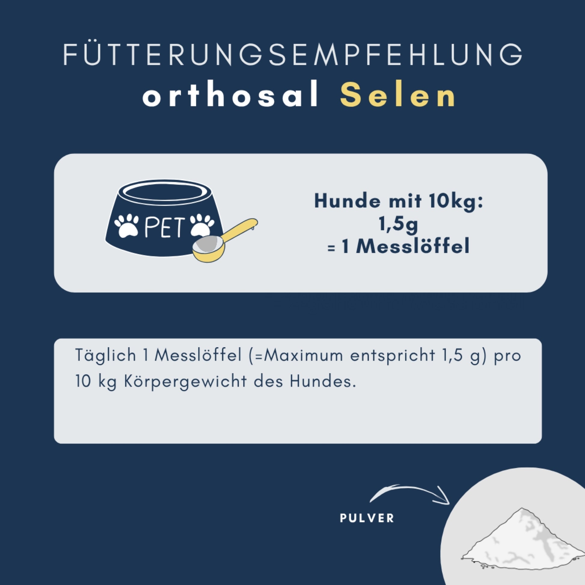 navalis orthosal Selen dog Pulver für Hunde 150g
