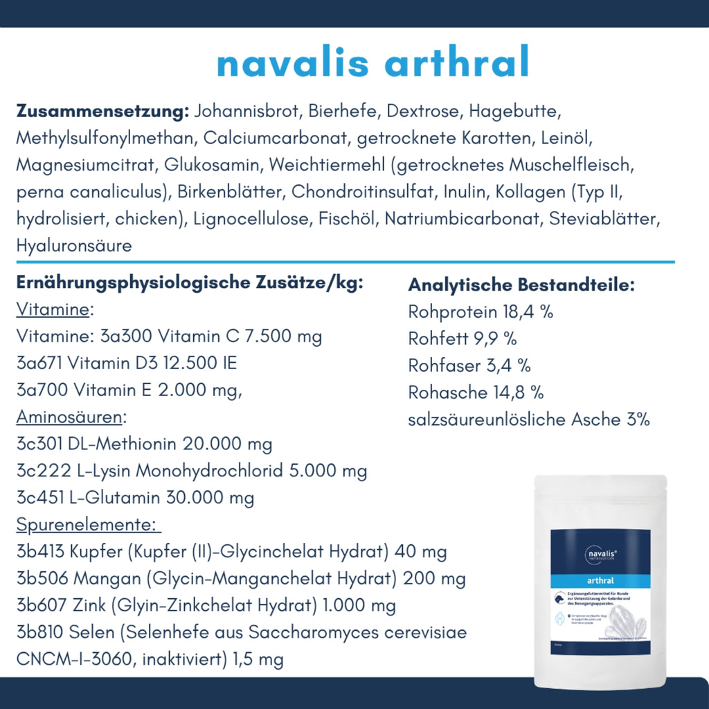 navalis arthral dog Pellets für Hunde 600g
