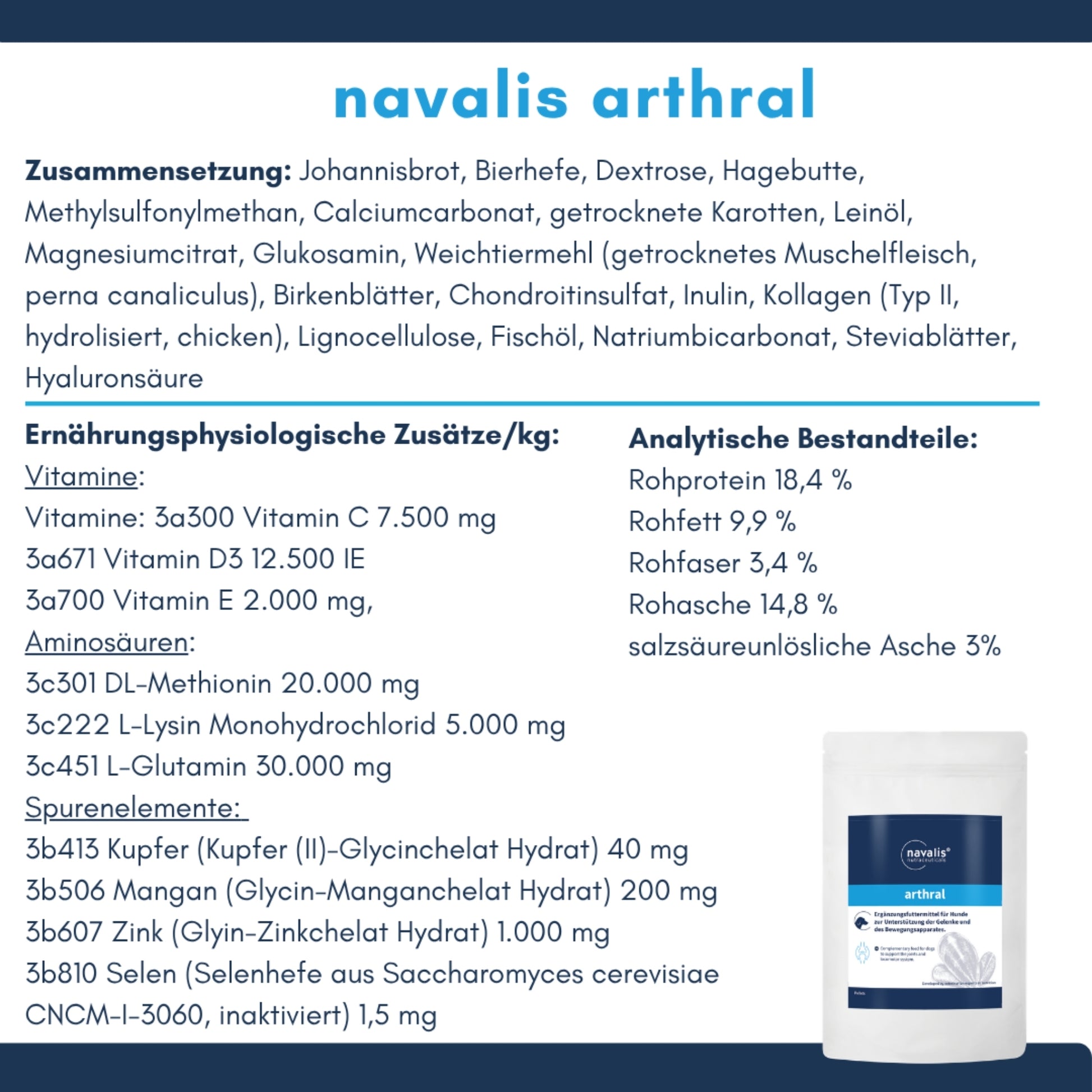 navalis arthral dog Pellets für Hunde 600g