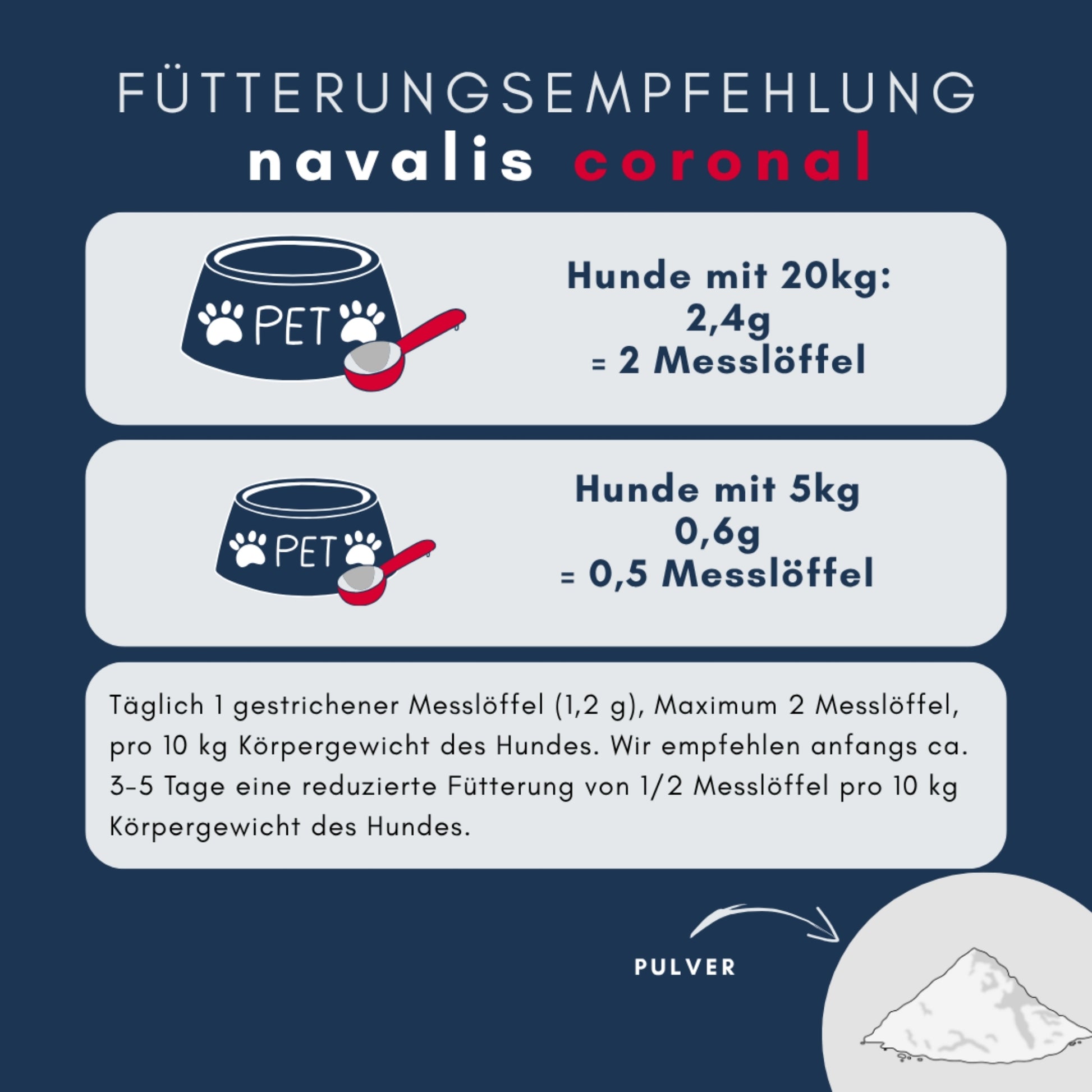 navalis coronal dog Pulver für Hunde 120g