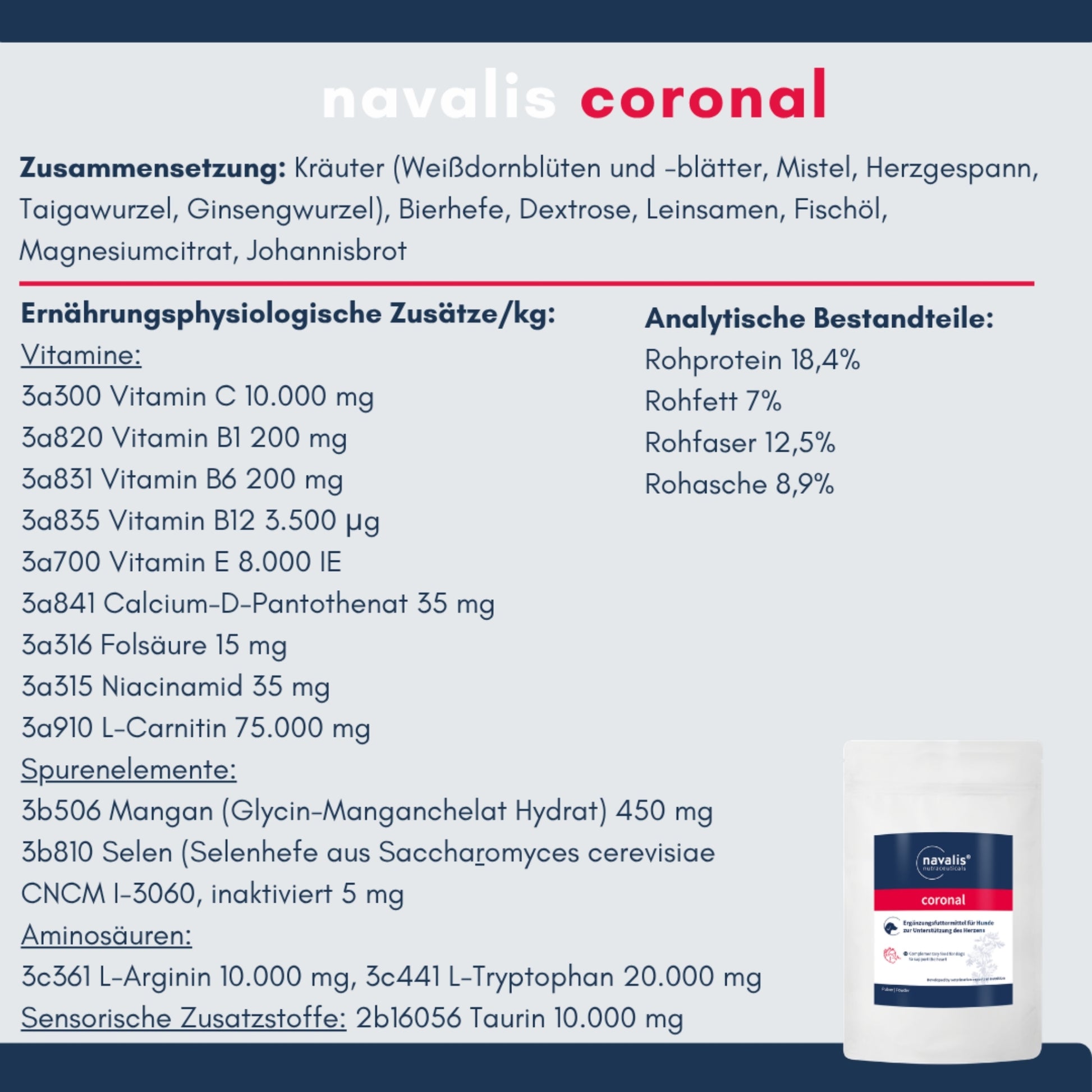 navalis coronal dog Pulver für Hunde 120g