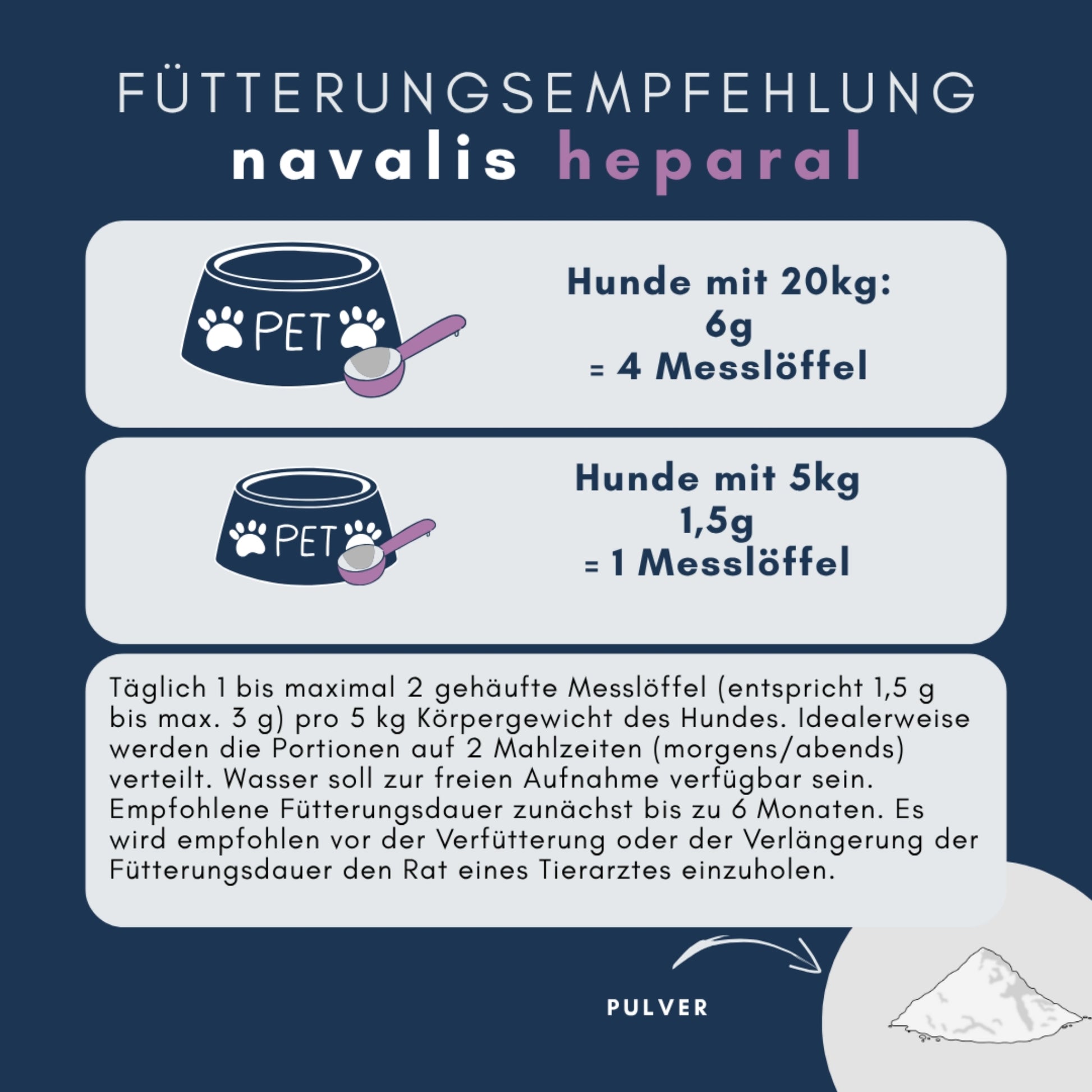 navalis heparal dog Pulver für Hunde 250g