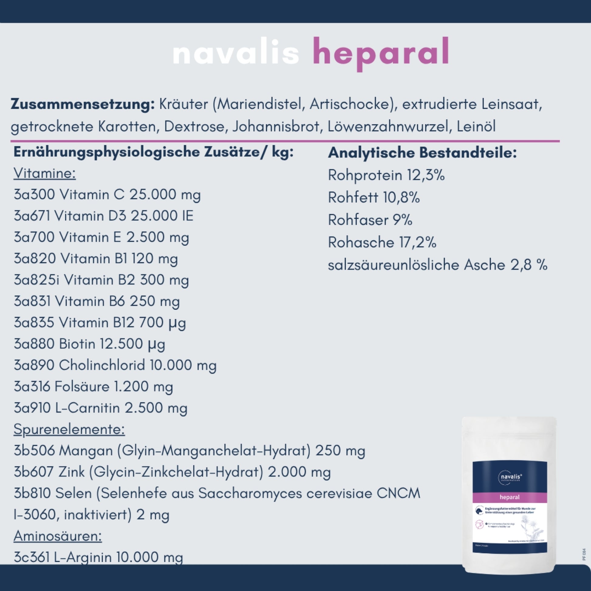 navalis heparal dog Pulver für Hunde 1kg