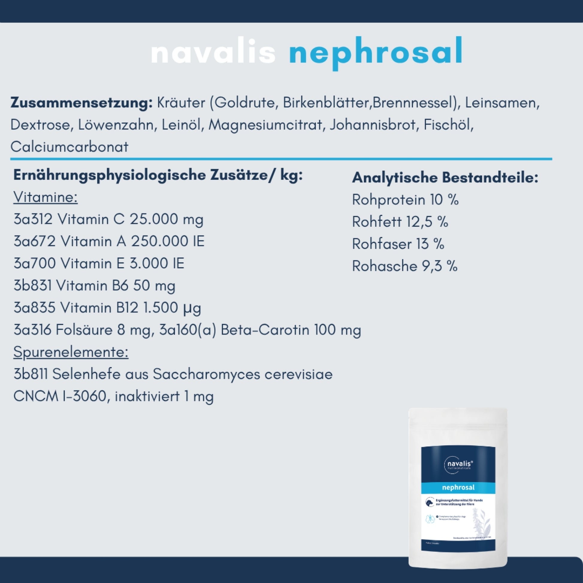 navalis nephrosal dog Pulver für Hunde 300g
