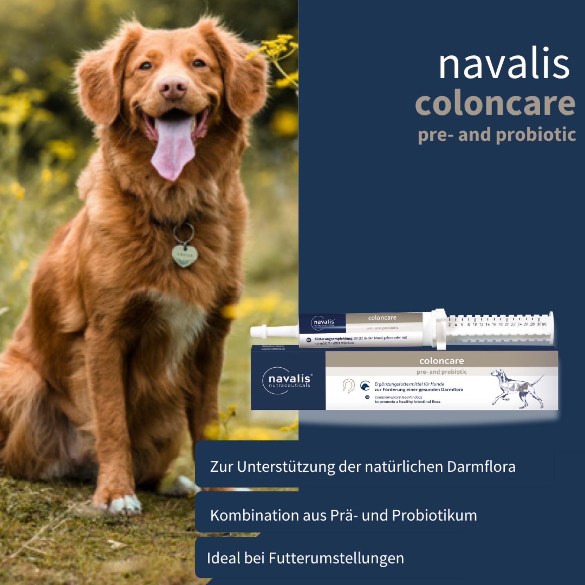 navalis coloncare pro- und präbiotic dog Paste für Hunde 30ml