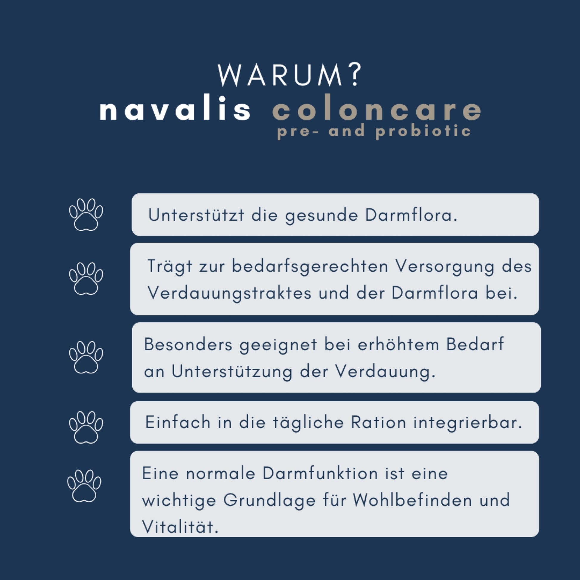 navalis coloncare pro- und präbiotic dog Paste für Hunde 30ml