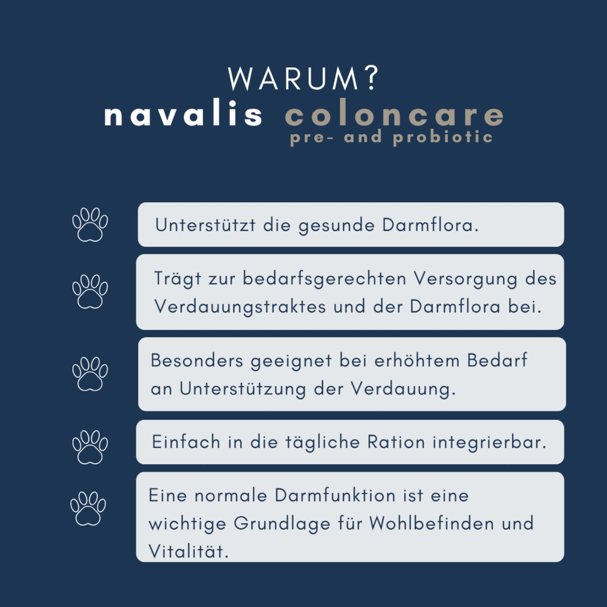 navalis coloncare pro- und präbiotic dog Paste für Hunde 30ml