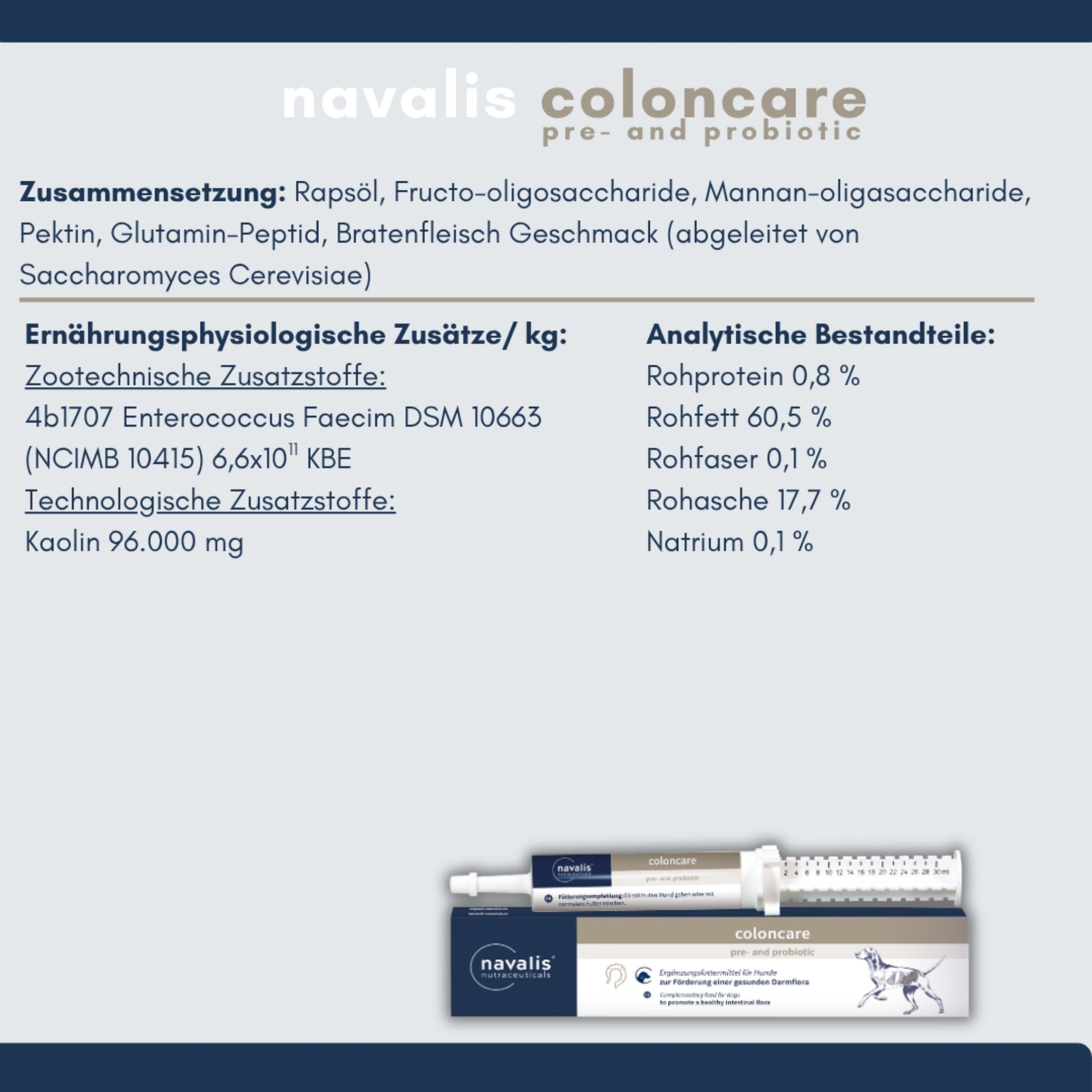 navalis coloncare pro- und präbiotic dog Paste für Hunde 30ml
