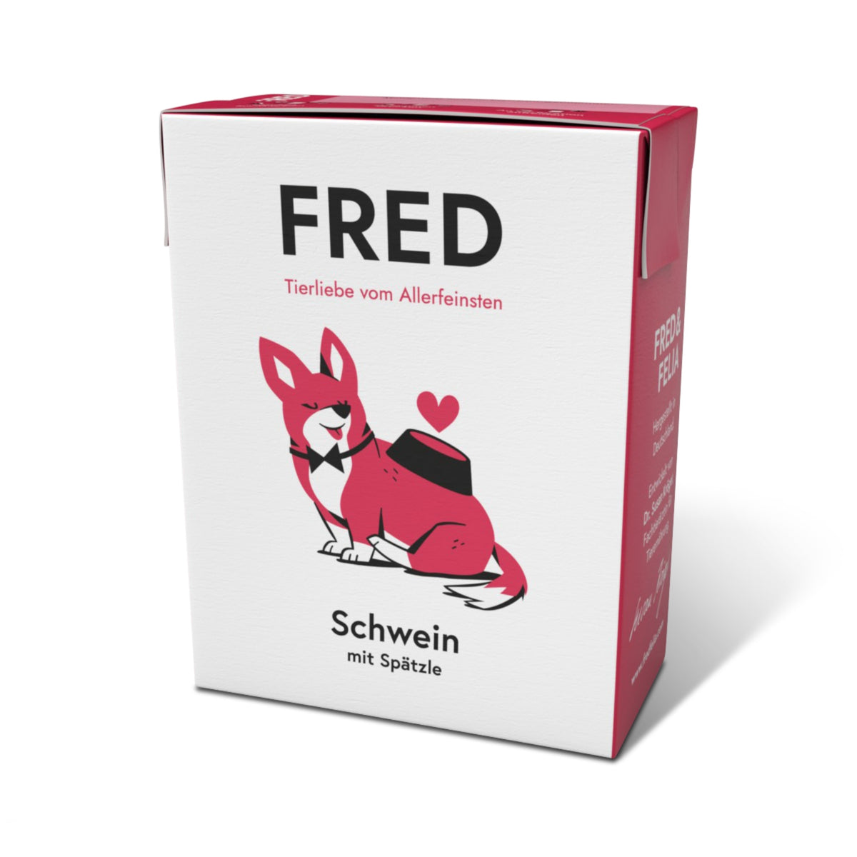 FRED & FELIA FRED Schwein mit Spätzle Nassfutter für Hunde 10x190g