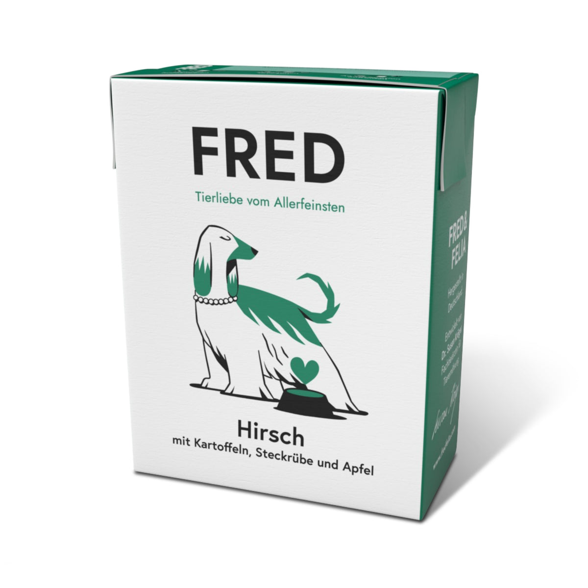 FRED & FELIA FRED Hirsch mit Kartoffeln & Steckrüben Nassfutter für Hunde 10x390g
