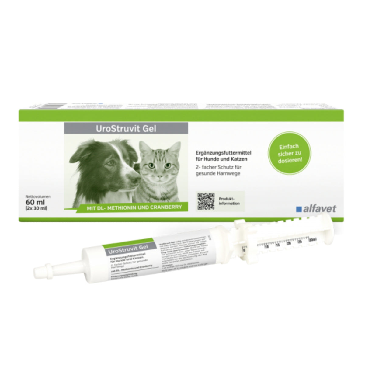 Alfavet UroStruvit Gel 2x30ml für Hunde und Katzen