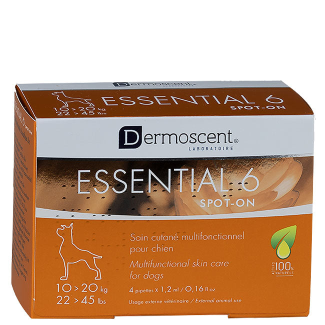 Dermoscent Essential 6 spot-on Hund 10-20kg, 4x1,2ml