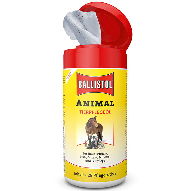Ballistol Animal Tierpflegeöl Spenderbox mit 28 Tüchern