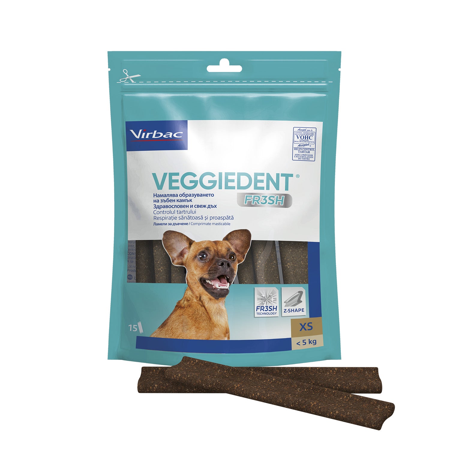 Virbac VeggieDent Kaustreifen für Hunde XS 114g