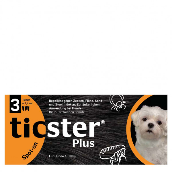 TICSTER Plus Spot-on Lösung für Hunde 4 - 10 kg 3 x 1,2 ml