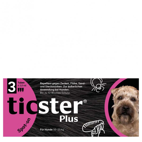 TICSTER Plus Spot-on Lösung für Hunde 10 - 25 kg 3 x 3,0 ml