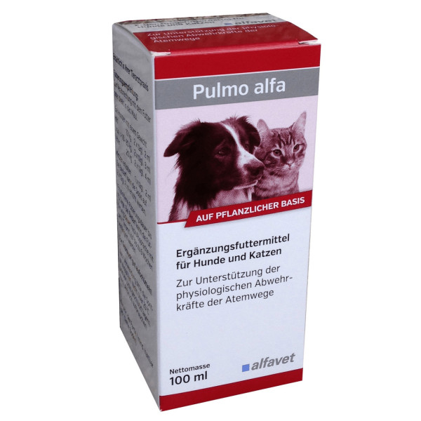 Pulmo alfa 100ml mit Dosierspritze Hund & Katze